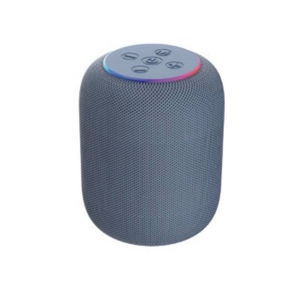 Gems Blue LED Fabric Bluetooth Home Speaker 10W Wireless Portable LED Light Ring